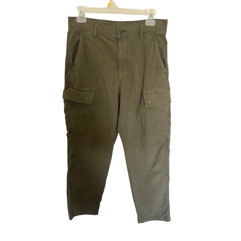 Uniqlo Mens Olive Green Cargo Pants Utility Tapered Trousers 461602 Size S 30x28